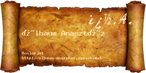 Ölbaum Anasztáz névjegykártya